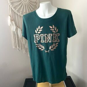PINK Victoria’s Secret Green Gold Tee M